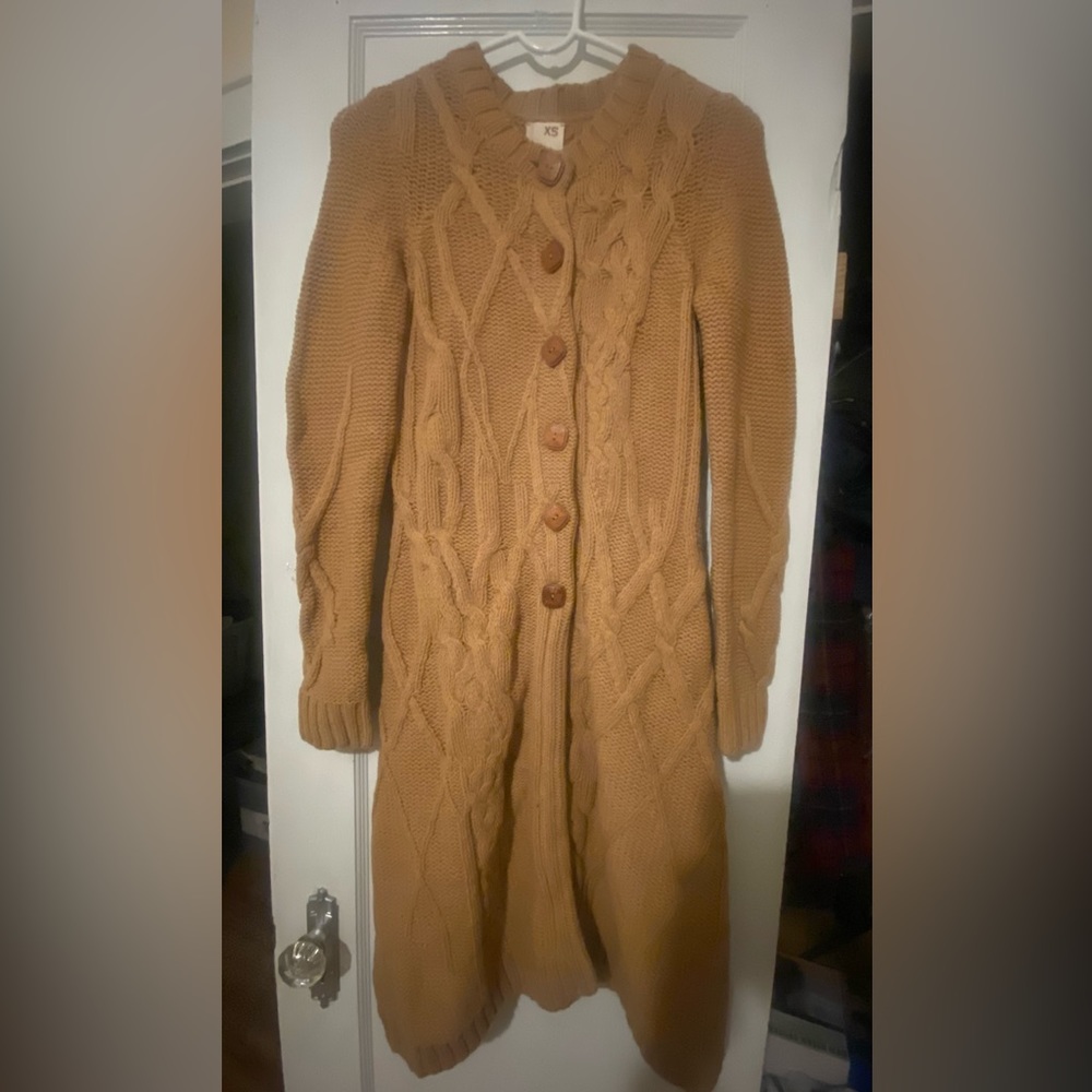 Anthropologie Far Away From Close Wool Cardigan Coat XS